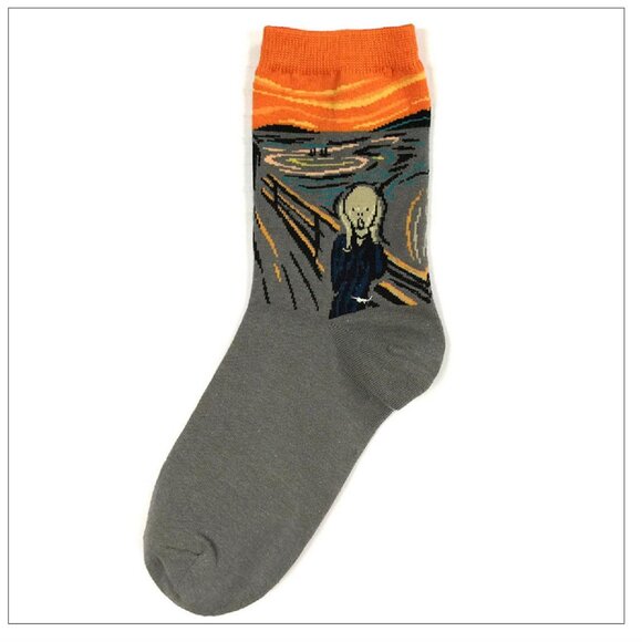 Famous Painting Graphic Novelty Socks lot of 7 - Picture 3 of 7